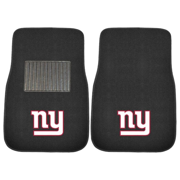 FANMATS NFL New York Giants 2-Piece 17 in. x 25.5 in. Carpet Embroidered Car Mat