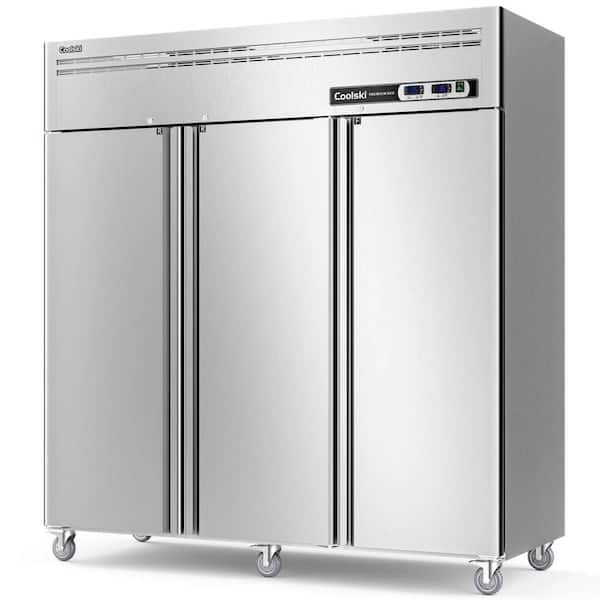 72 in. 54 cu. ft. Auto / Cycle Defrost Commercial Refrigerator and Freezer Combo Upright Freezer in Stainless Steel