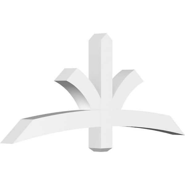 Ekena Millwork Davenport 60 in. W x 25 in. H x 4 in. D Signature Polyurethane Bracket