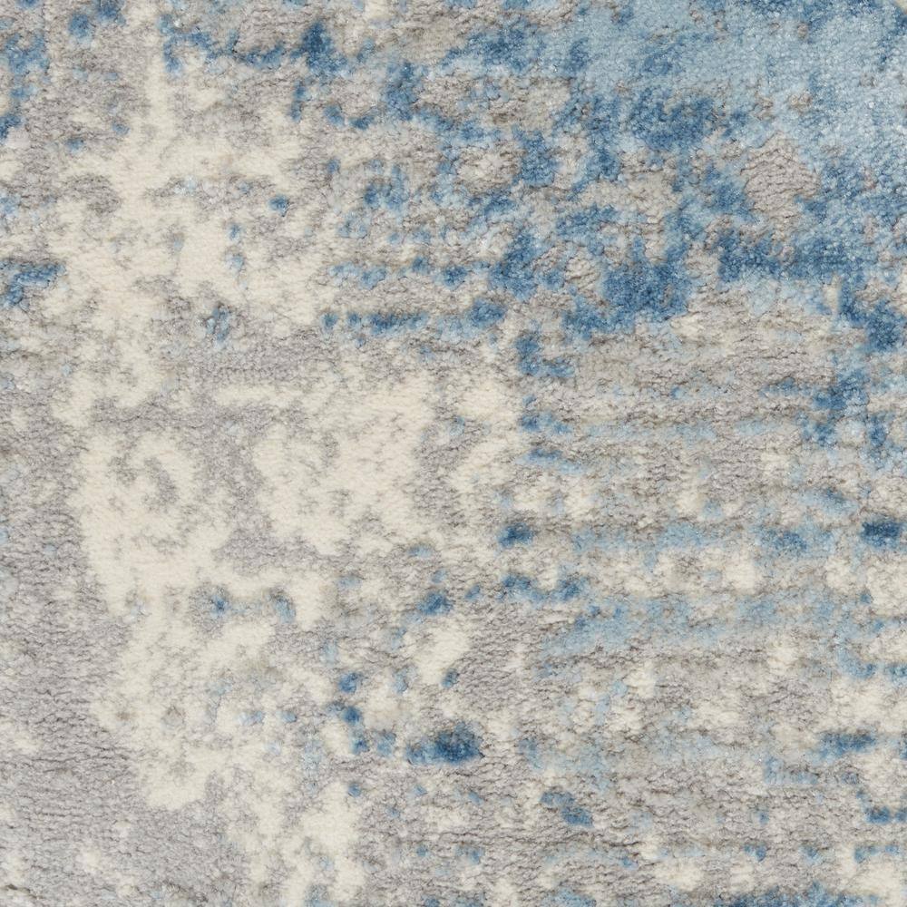 Blue Abstract Hand-knotted Synthetic 5' x 7' Area Rug