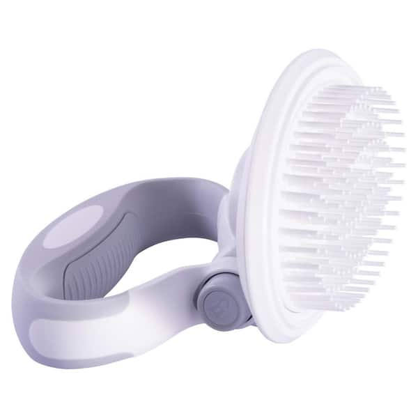 Pet Life 'Gyrater' Travel Self-Cleaning Swivel Grooming Slicker Pet Brush