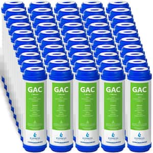 5 Micron - Under Sink Reverse Osmosis System Granular Activated Carbon Water Filter Replacement (50-Pack)