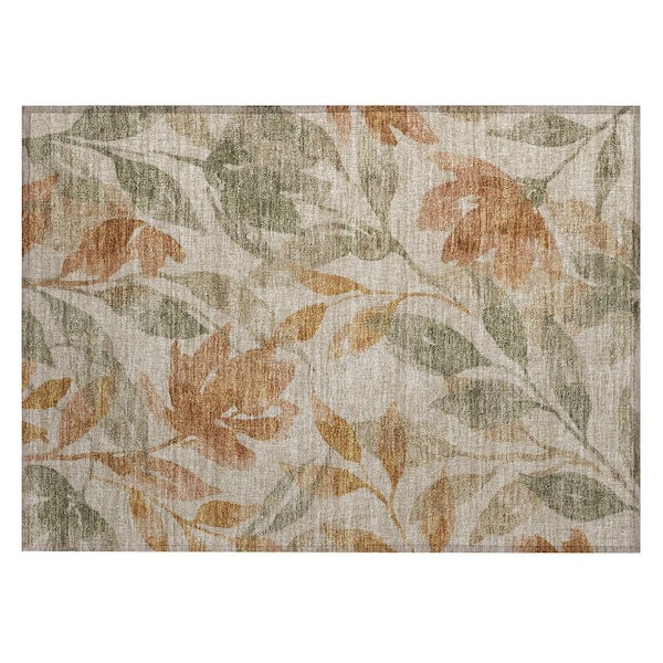 Chantille Machine Washable Indoor/Outdoor Abstract ACN2960 Putty 3 ft. x 4 ft. Area Rug