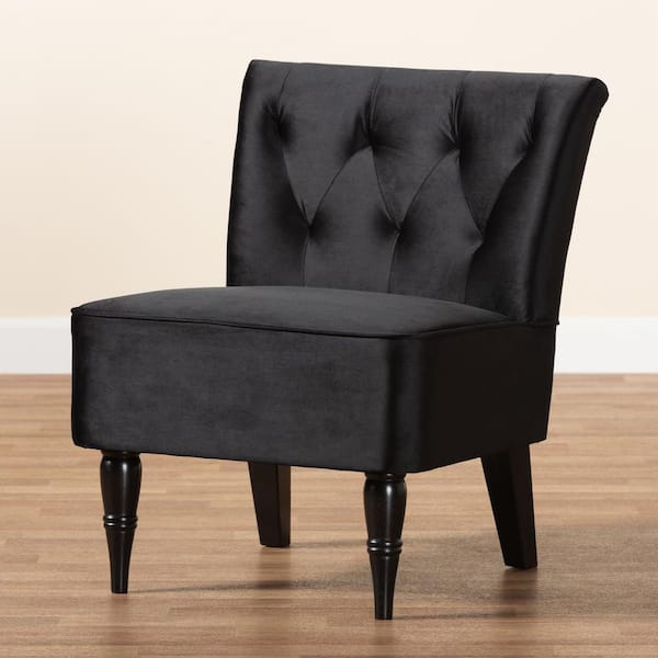 Baxton Studio Harmon Black Side Chair 186 11685 HD The Home Depot