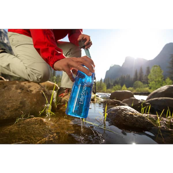 LifeStraw Go Stainless Steel Water Bottle with Filter-1L-Black