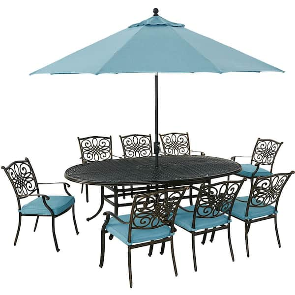 oval patio table seats 8