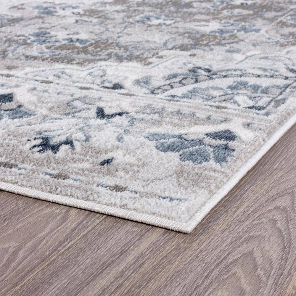 Nexus Reversible Gray Synthetic 2x3 Rectangular Rug