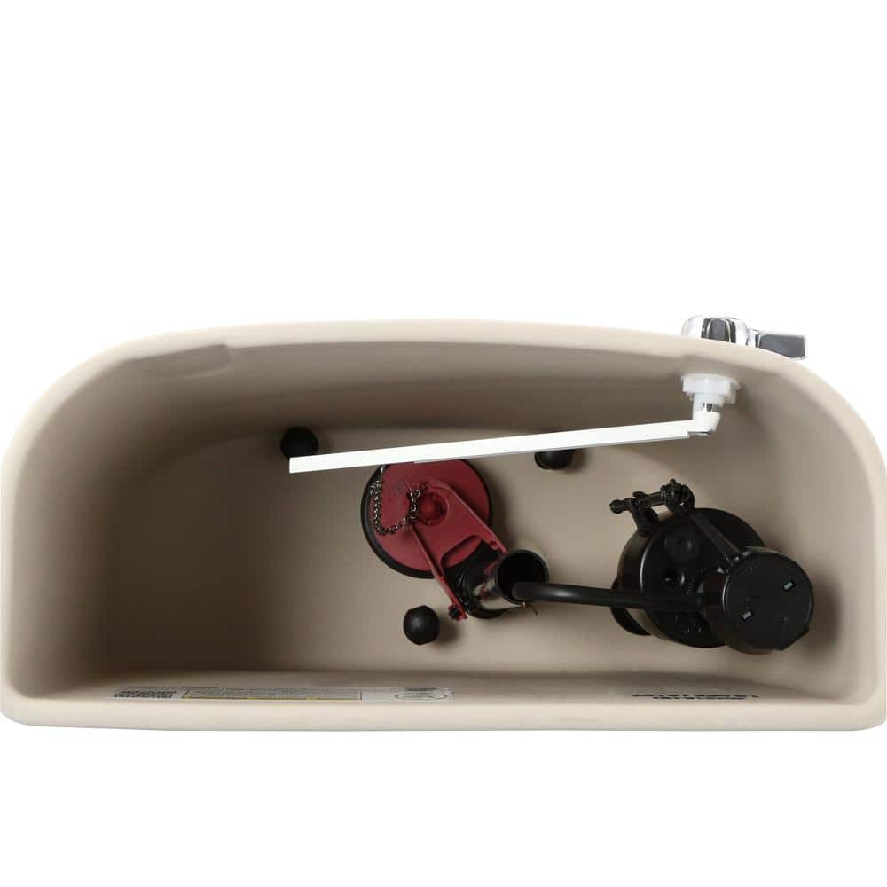White Vitreous China Dual Flush Toilet Tank