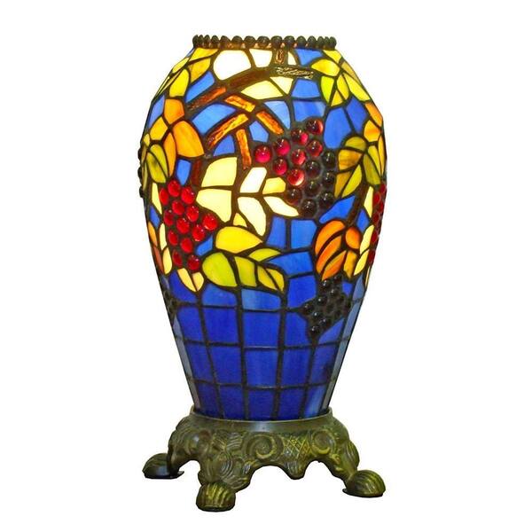 Amora Lighting 13 in. Tiffany Style Grapes Table Lamp