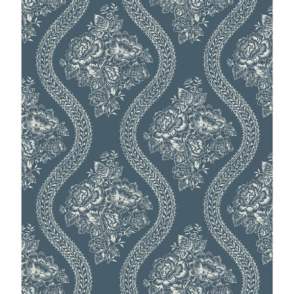 34.17 sq. ft. Magnolia Home Coverlet Floral Premium Peel and Stick Wallpaper