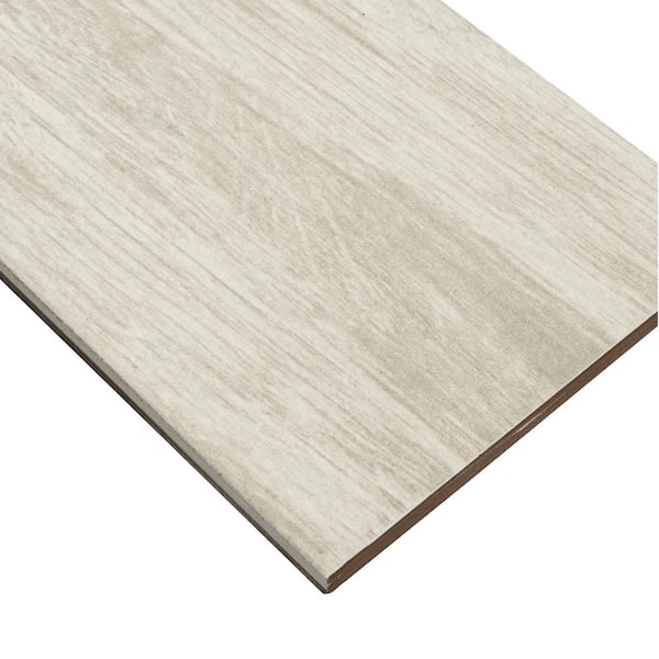 TrafficMaster Capel Bianco 6 in. x 24 in. Matte Ceramic Wood Look