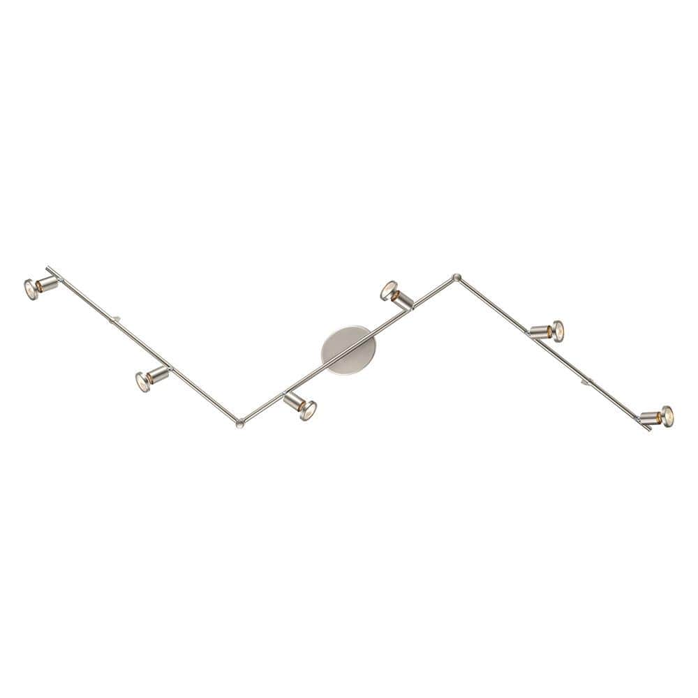 Buzz 2 6.2 ft. 6-Light Matte Nickel Track Lighting Kit