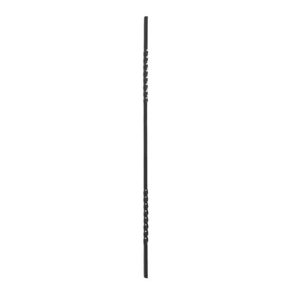 arteferro 47 in. x 1/2 in. x 1/2 in. Square Bar Dual Twist Forged Raw Wrought Iron Baluster
