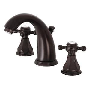 Metropolitan 2-Handle 8 in. Widespread Bathroom Faucets with Plastic Pop-Up in Oil Rubbed Bronze