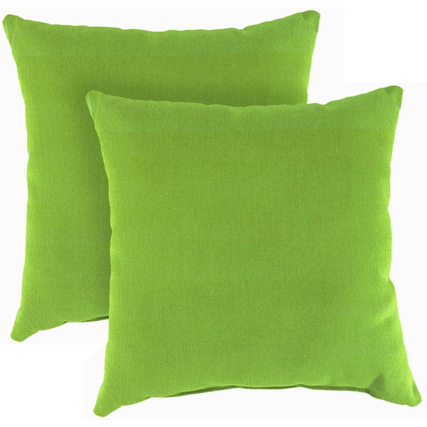 Jordan Manufacturing 18 in. L x 18 in. W x 4 in. T Outdoor Throw Pillow in Veranda Citrus (2-Pack)