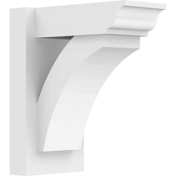 Ekena Millwork Thorton 7 in. W x 14 in. H x 12 in. D Signature Urethane Polyurethane Outlooker with Traditional Ends