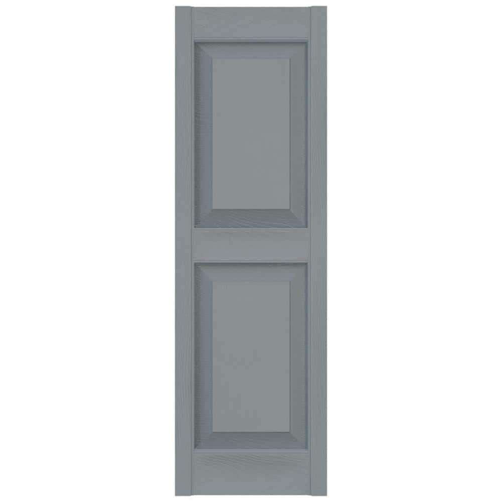 Platinum Raised Panel Decorative Vinyl Shutters, 12"W x 59"H