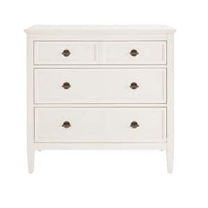 Marsden Ivory 3-Drawer Cane Chest of Drawers (38 in W. X 36 in H.)