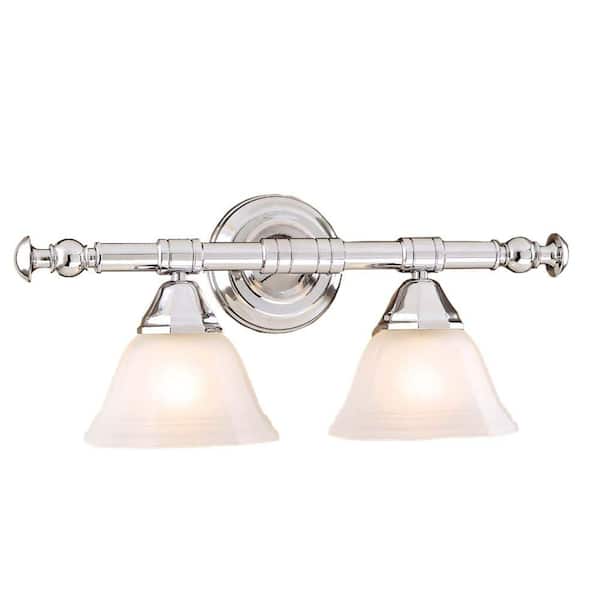 Hampton Bay 2-Light Chrome Bath Light