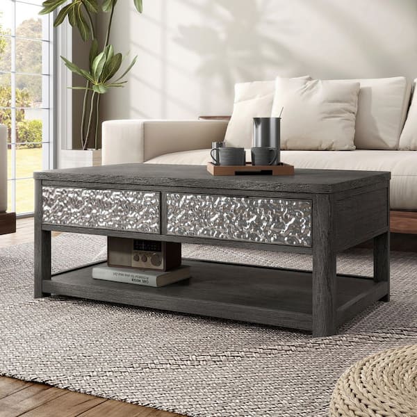 Furniture of America Hairin 48 in. Ash Gray Rectangle Wood
