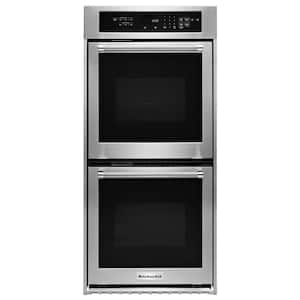 24 in. Double Electric Wall Oven Self-Cleaning with Convection in Stainless Steel