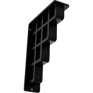 2 in. x 8 in. x 5-1/2 in. Wrought Iron Triple Center Brace Diane Bracket