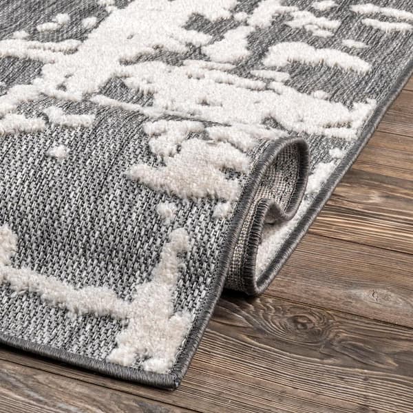 Nuloom Adley Textured Abstract Gray 6, Textured Area Rugs