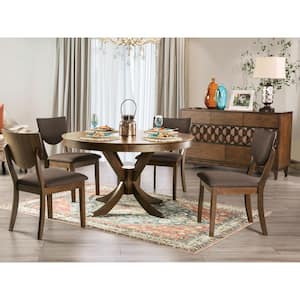 Raven Walnut and Dark Chocolate Side Chairs (Set of 2)