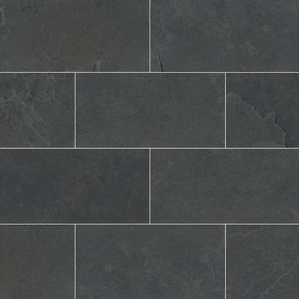MSI Montauk Black 3 in. x 6 in. Gauged Slate Floor and Wall Tile (5 sq. ft. / case)