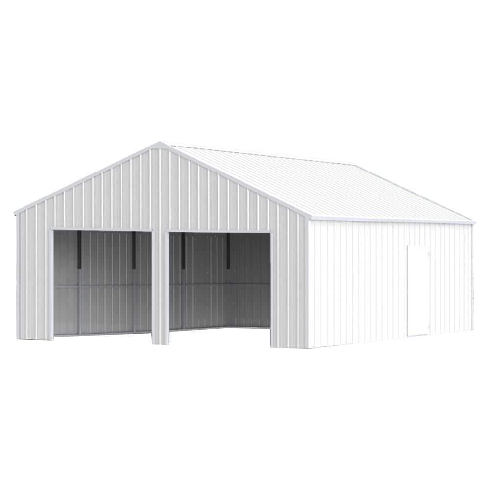 Valen Outdoor 23 ft. W x 22 ft. D Cream Metal Garage Storage Shed with Dual Frame Doors (506 sq. ft.) price history on PriceWatchPro