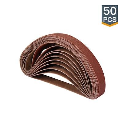 50 PCS 40/60/80/120 Grit  Sanding Belts Aluminium Oxide Sander 10 x 33 