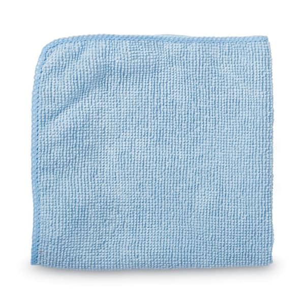 Rubbermaid Commercial Products 16 in. x 16 in. Light Commercial Blue Microfiber Cloth (24-Count)