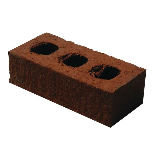 7.62 in. x 2.25 in. x 3.56 in. Red Cored Wire Cut Concrete Brick