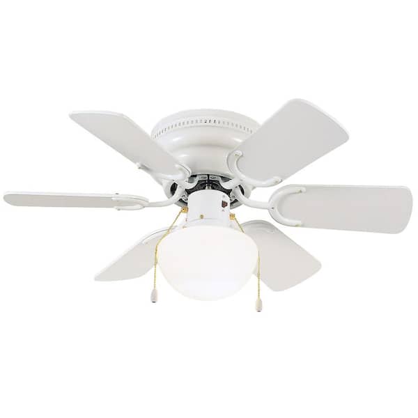 Design House Atrium 30.5 in. Indoor White Hugger Lighted Ceiling Fan