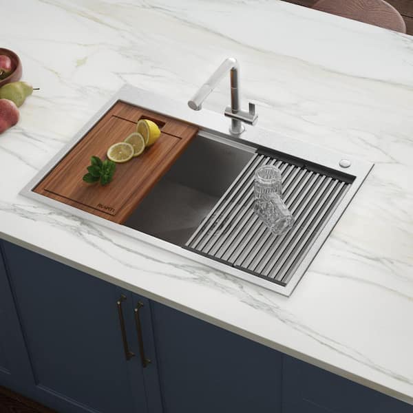 Ledgefit 17 in. Foldable Stainless Steel and Silicone Drying Rack or Dish Mat Trivet for Workstation Sinks