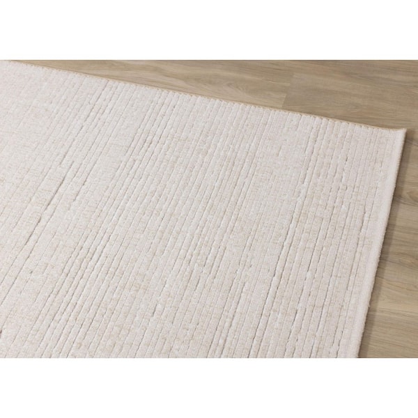 Solara Collections 8 ft. x 11 ft. Beige Tonal/Solid;Stripes Indoor Area Rug
