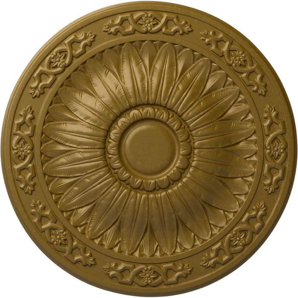 20-1/4 in. x 1-1/2 in. Lunel Urethane Ceiling Medallion (Fits Canopies upto 3-3/4 in.) Hand-Painted Gold price history on PriceWatchPro