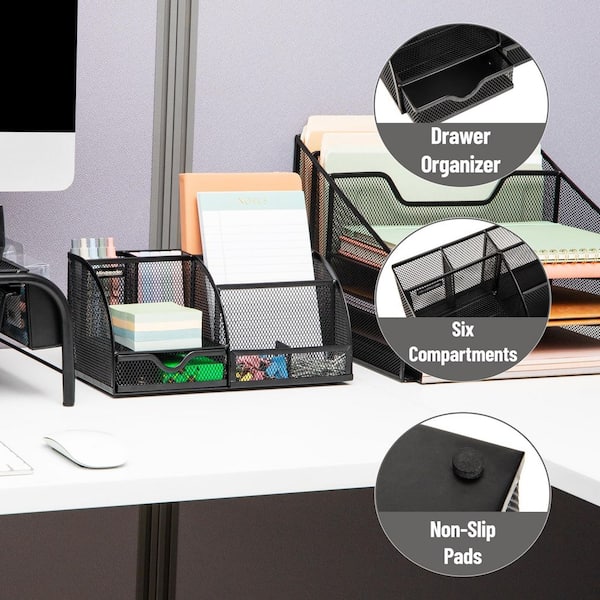 Mind Reader 11 in. L x 5.5 in. W x 5 in. H Desktop Organizer File