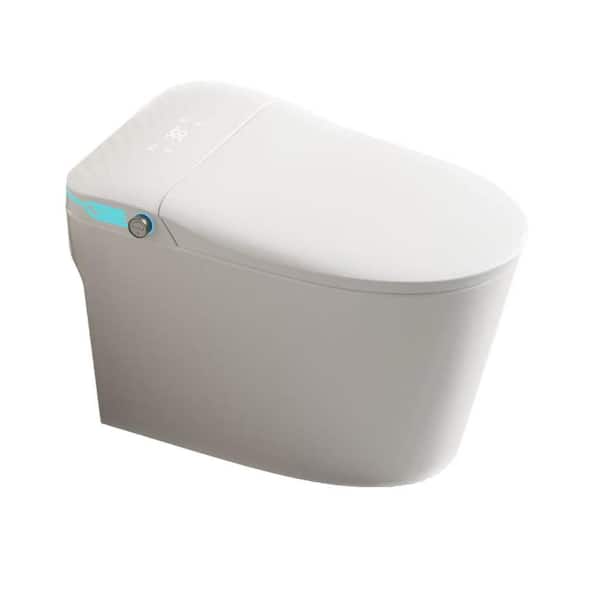 1.28 GPF Tankless Smart Toilet with Voice Control and Bubble Shield,Heated Seat,Auto Open/Close,Dryer and Warm Water