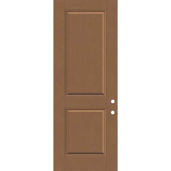 Steves & Sons Regency 36 in. x 96 in. Left-Handed 2P Squaretop Autumn Wheat Stain Fiberglass Front Door Slab