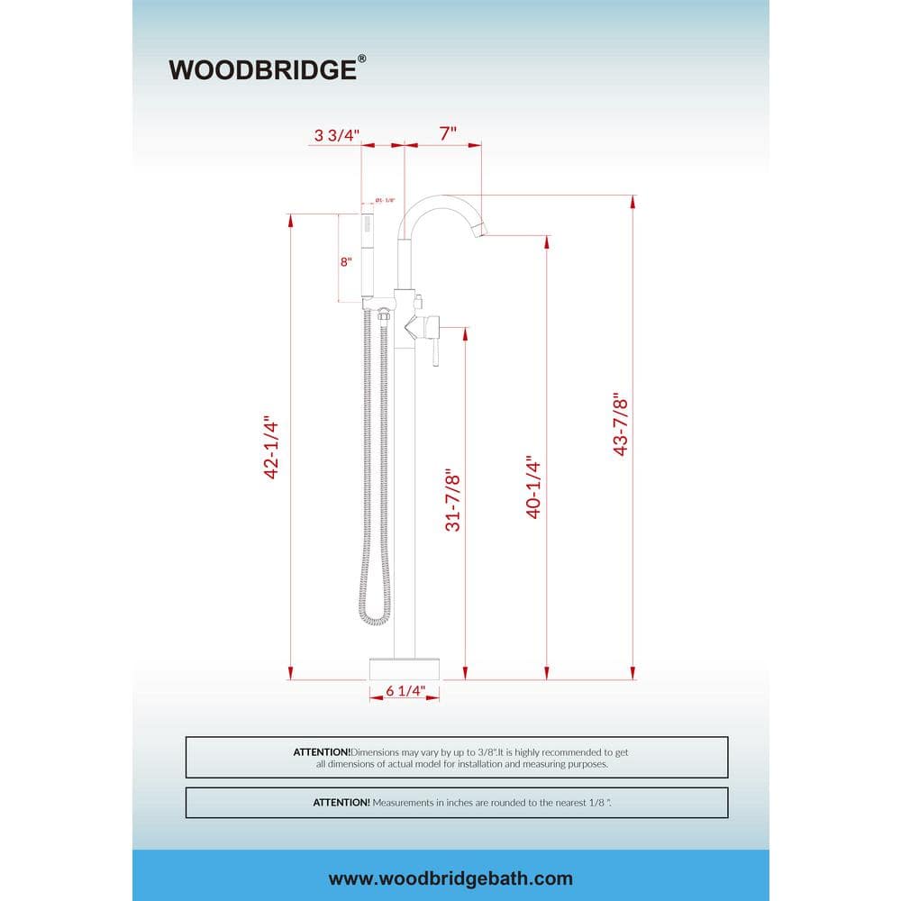 Oil Rubbed Bronze Freestanding Tub Filler with Hand Shower