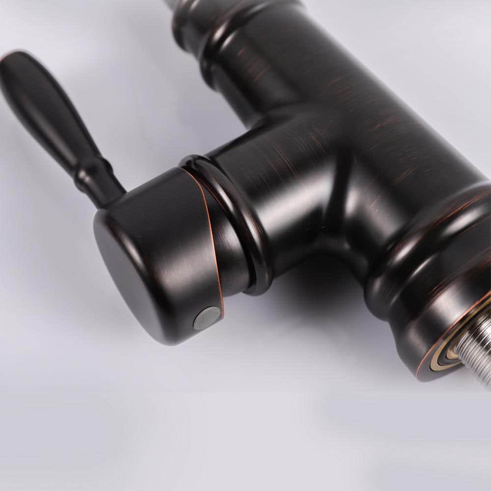 Oil Rubbed Bronze Pull-Out Kitchen Faucet with Spray