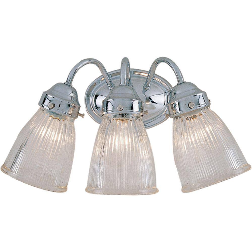 Vanity Light Wall Mount Or Sconce, Clear Glass Bell Vanity Light Shade