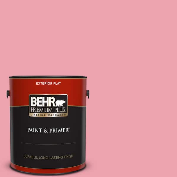 BEHR PREMIUM PLUS 1 gal. #P150-3 Pinque Flat Exterior Paint & Primer