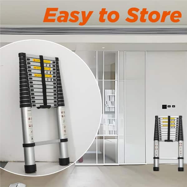 WRIGHTMASTER 14.5 ft. Aluminum Extension Ladder with an