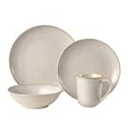 Glacier 16-Piece Casual Cream Stoneware Dinnerware Set (Service for 4)