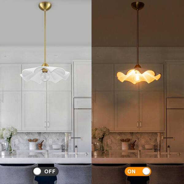 MENCOLULU 16 in. 1-Light Modern Copper Island Pendant Light with