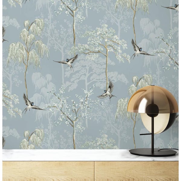 JAAMSO ROYALS White Flowers and Birds Wallpaper Removable Peel and Stick  Self Adhesive Film Stick Paper for Bedrooms Living Room Hall Play Room  Home Decoration Stickers 200 cm 45 cm  Amazonin