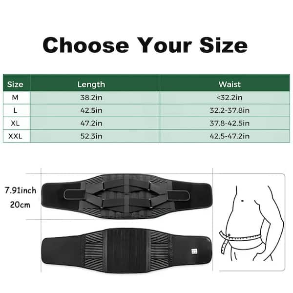 Adjustable Back Support Brace Belt Work Lumbar Lower Waist Pain Relief  Unisex US