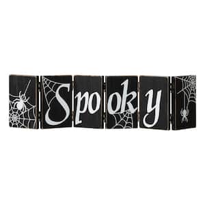 20 in. L Halloween Wooden Hinged Table Sign